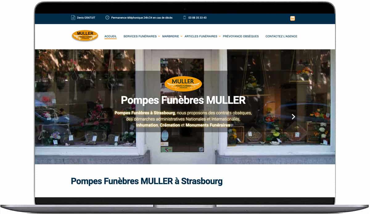site Pompes Funèbres Muller